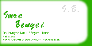 imre benyei business card