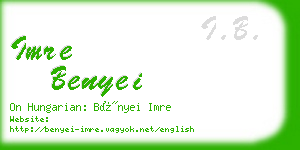 imre benyei business card